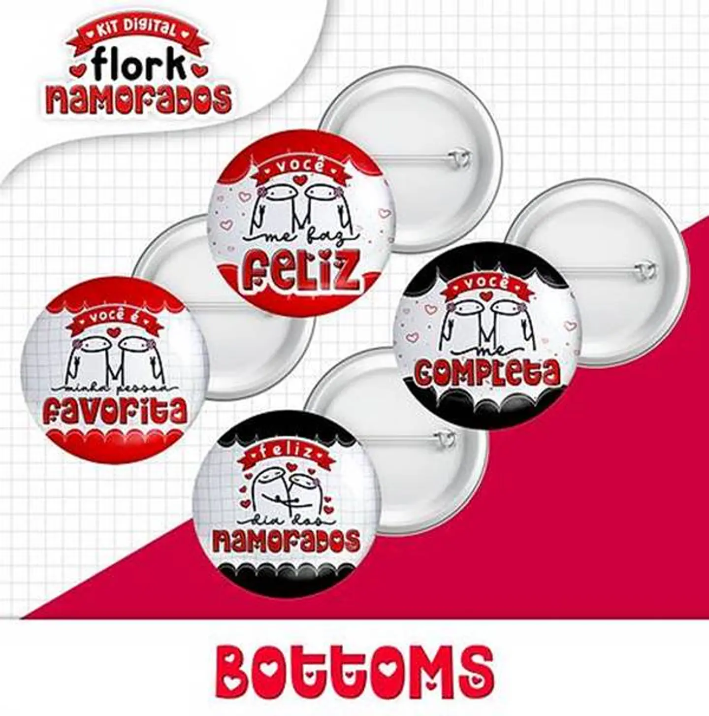 Pacote Sublimação Flork Bento Memes Dia dos Namorados Completo 9