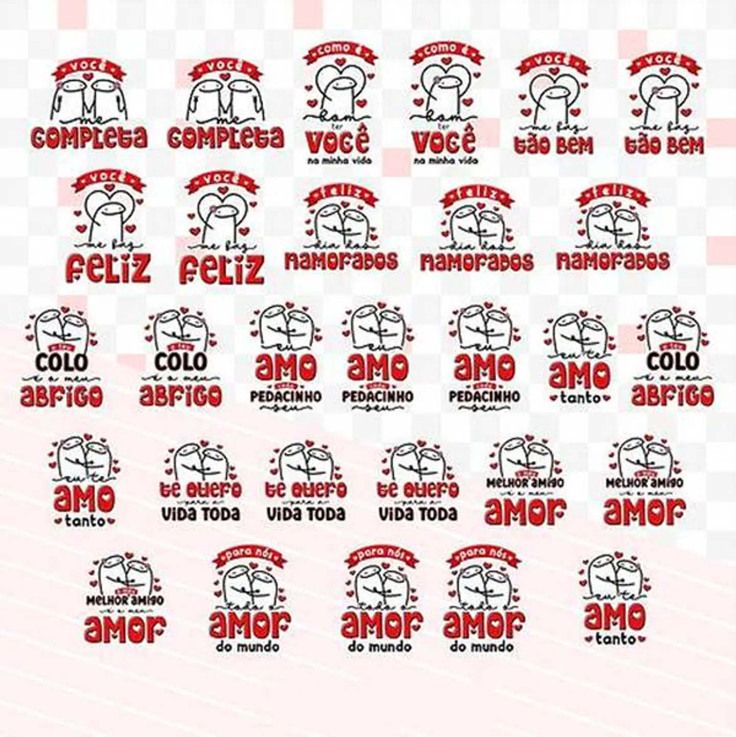 Pacote Sublimação Flork Bento Memes Dia dos Namorados Completo 11