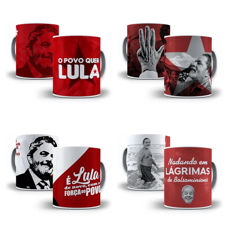 21 Artes Caneca Lula Arquivos Sublimação Png 2