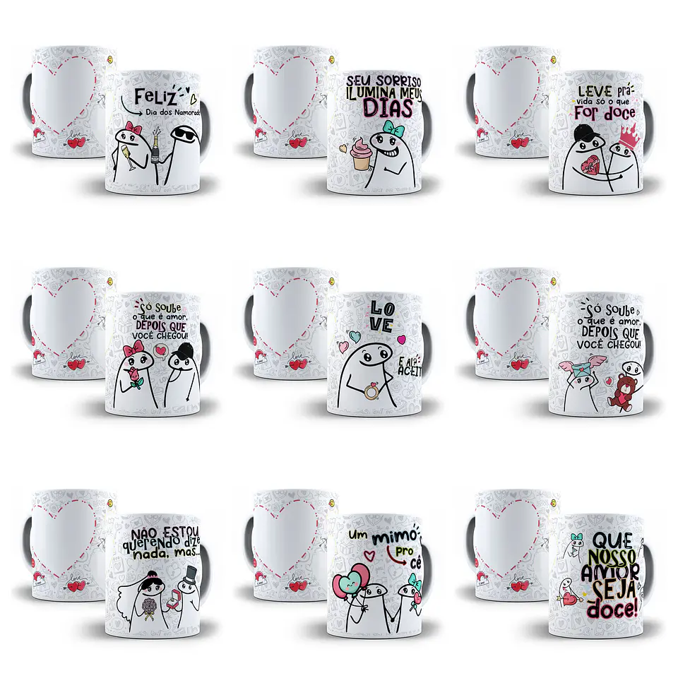 15 Artes Caneca Flork Dia dos Namorados Com 3 Fotos Arquivos Sublimação Jpg Png 1