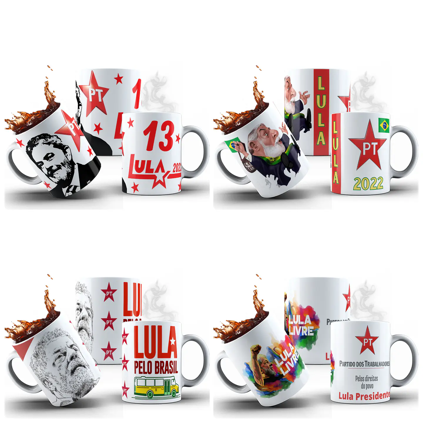 21 Artes Caneca Lula Arquivos Sublimação Png 3