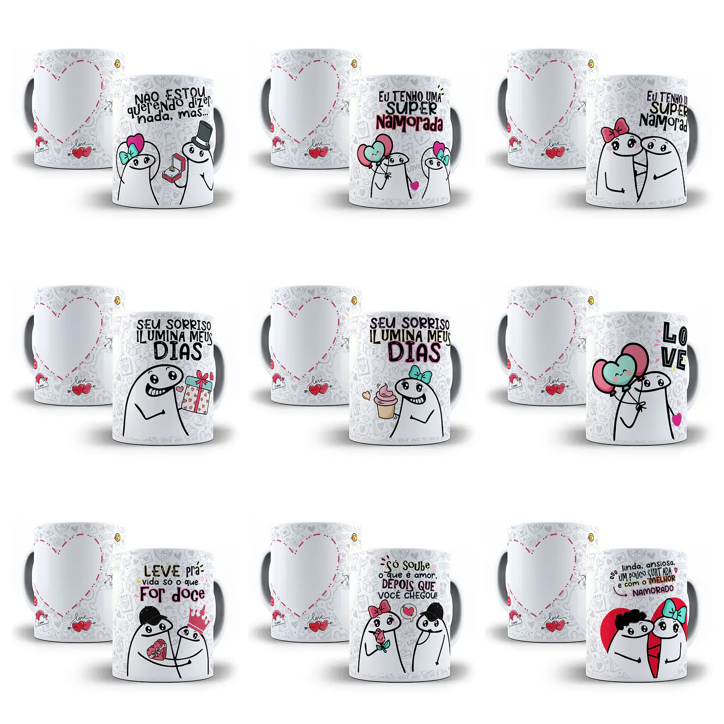 15 Artes Caneca Flork Dia dos Namorados Com 3 Fotos Arquivos Sublimação Jpg Png 2