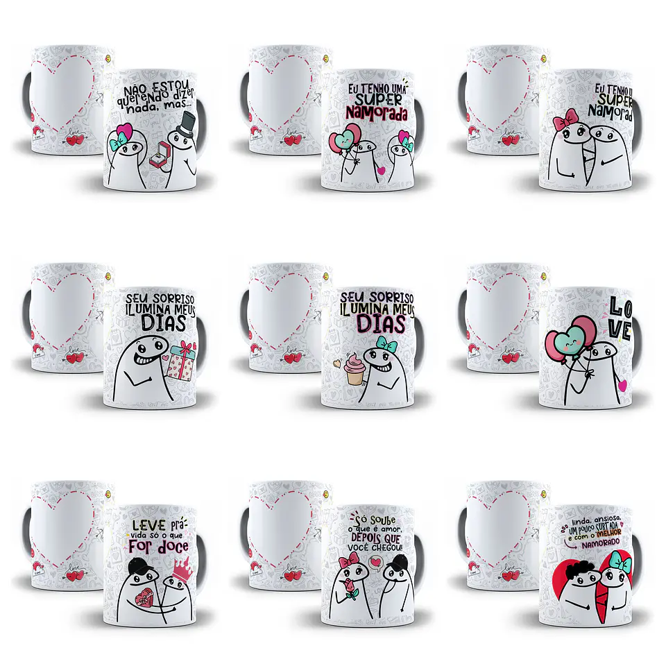 15 Artes Caneca Flork Dia dos Namorados Com 3 Fotos Arquivos Sublimação Jpg Png 2