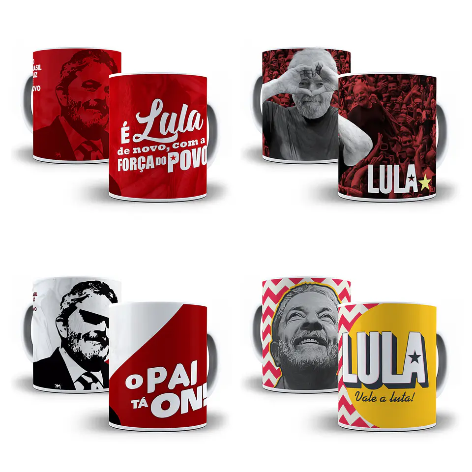 21 Artes Caneca Lula Arquivos Sublimação Png 5