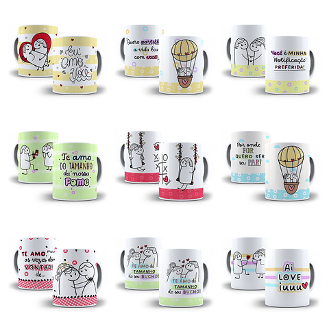 26 Artes Caneca Flork Dia dos Namorados Arquivos Png