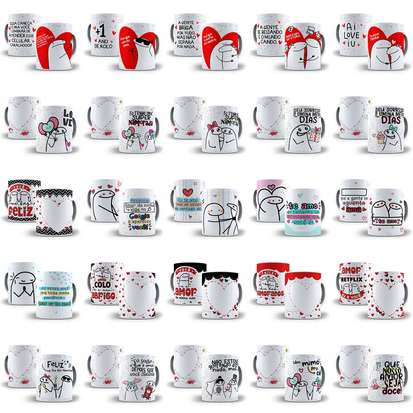 Artes Caneca Dia dos Namorados Camisa Almofadas Completo Arquivos Jpg Png + Mockups 2