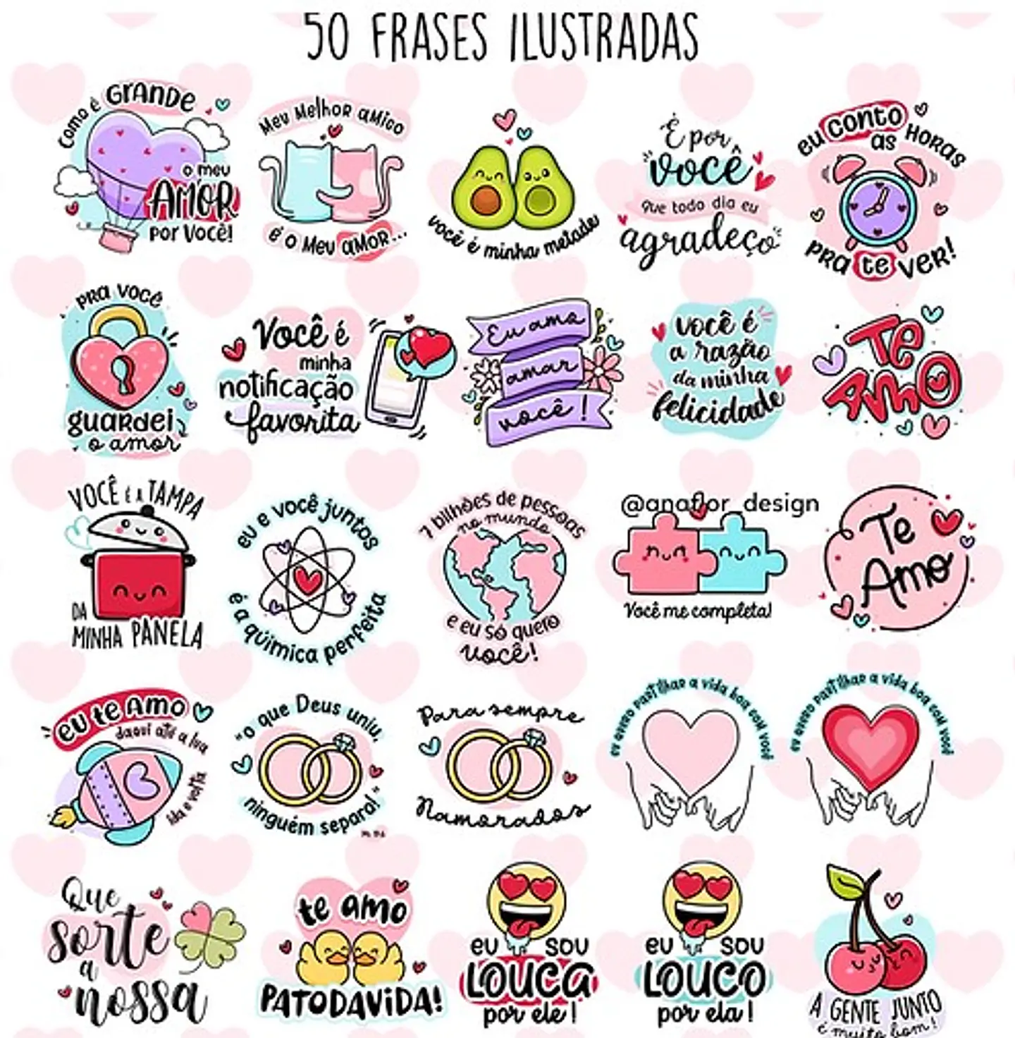 kit Digital Dia dos Namorados Completo Sem Fundo Png 2