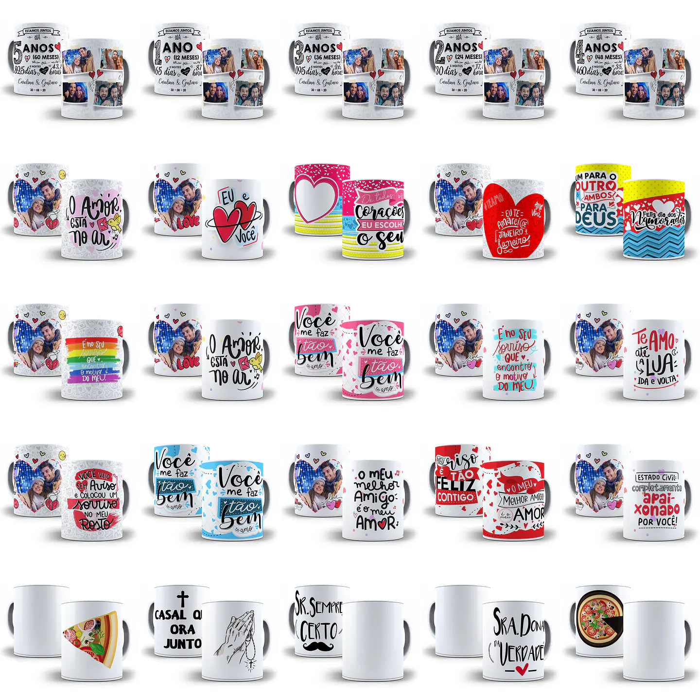 Artes Caneca Dia dos Namorados Camisa Almofadas Completo Arquivos Jpg Png + Mockups 3