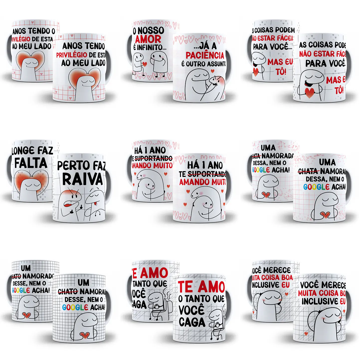 20 Artes Caneca Flork Dia dos Namorados Editável Corel Draw + Png 1