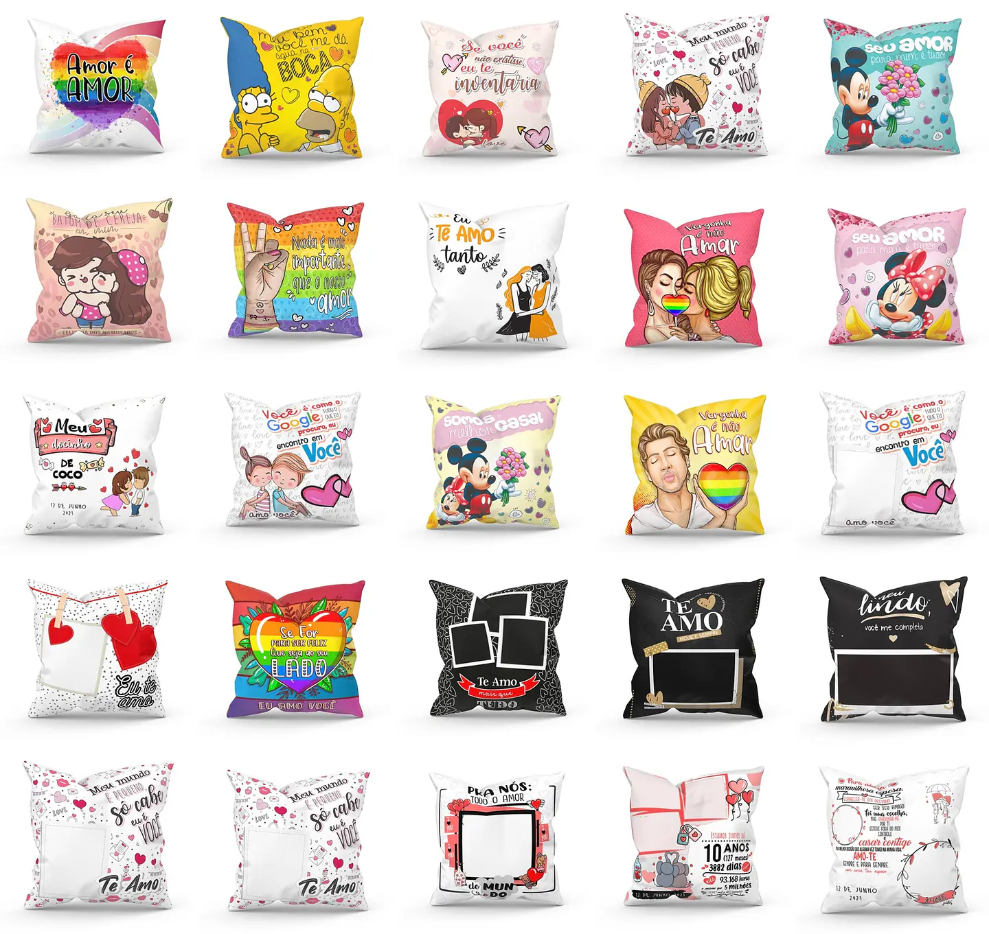 Artes Caneca Dia dos Namorados Camisa Almofadas Completo Arquivos Jpg Png + Mockups 10