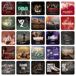 Pack Canva Igreja Culto Gospel Templates Editáveis 80 Artes + Bônus