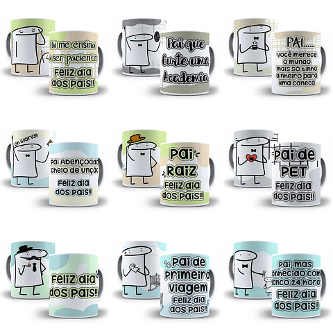 43 Artes para Caneca Flork Dia dos Pais Memes Arquivos Sublimação
