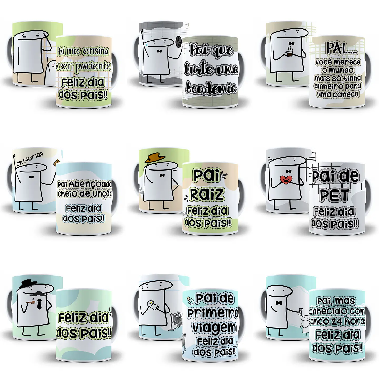 43 Artes para Caneca Flork Dia dos Pais Memes Arquivos Sublimação 1