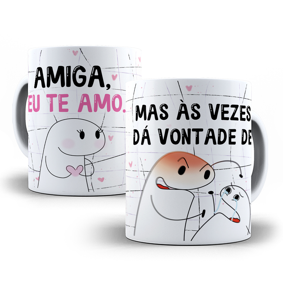 18 Artes Caneca Flork Amigas Editável Corel Draw + Png 5