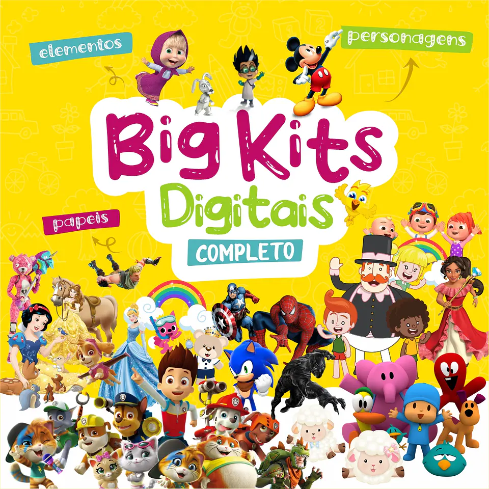 Big Kit Digital Personagens Imagens Sem Fundos Png 1