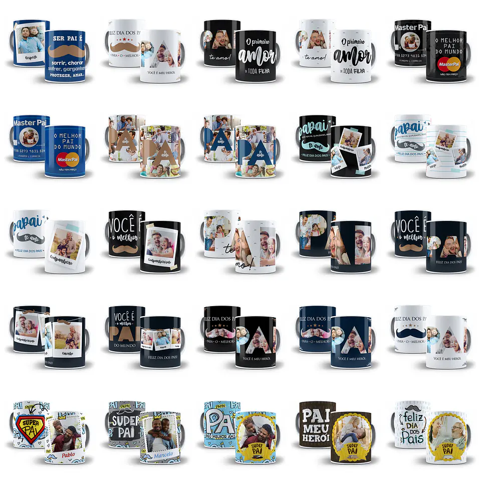 Artes Caneca Dia dos Pais Camisa Almofadas Completo Arquivos Jpg Png + Mockups  2