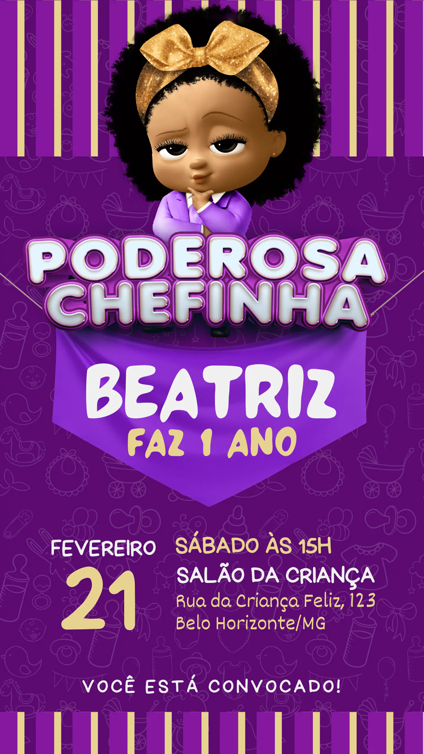 Pack Canva Convites Infantis Templates Editáveis 20 Artes 6