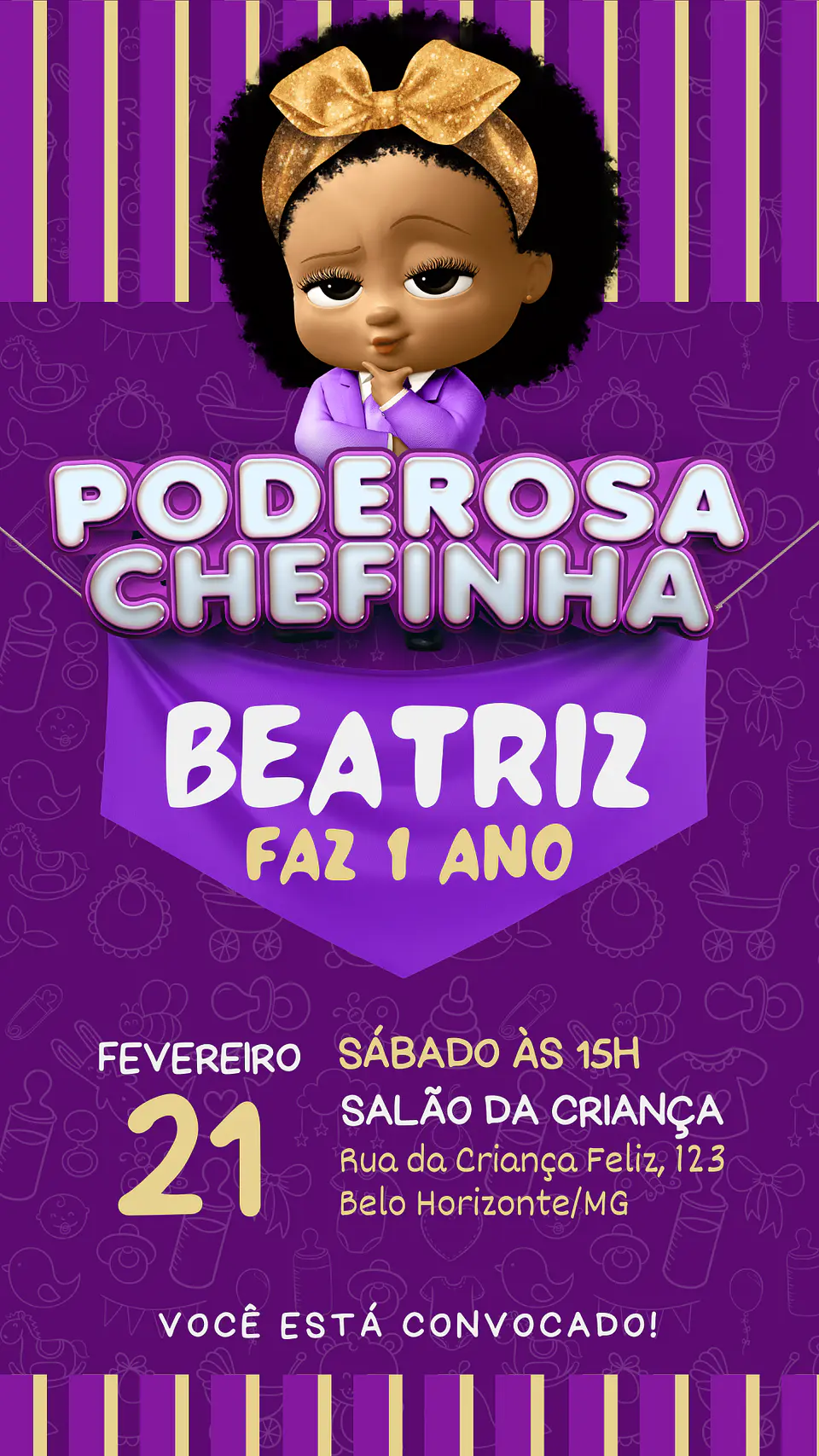 Pack Canva Convites Infantis Templates Editáveis 20 Artes 6