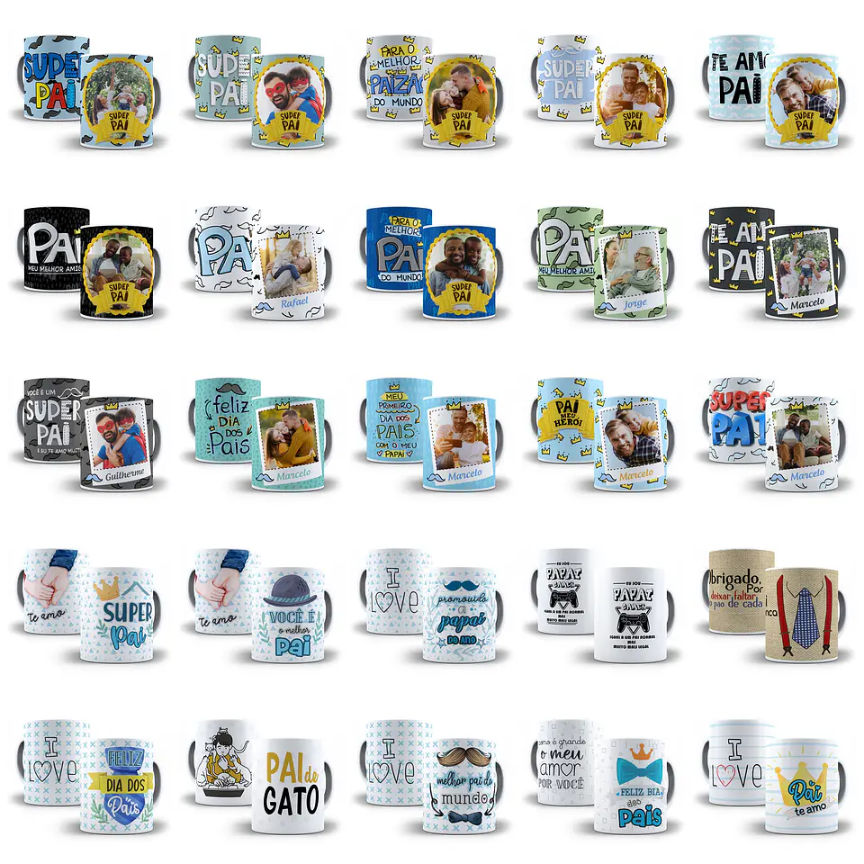 Artes Caneca Dia dos Pais Camisa Almofadas Completo Arquivos Jpg Png + Mockups  4