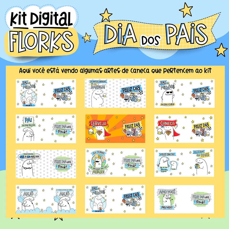 Kit Digital Florks Dia dos Pais Arquivos Png  4