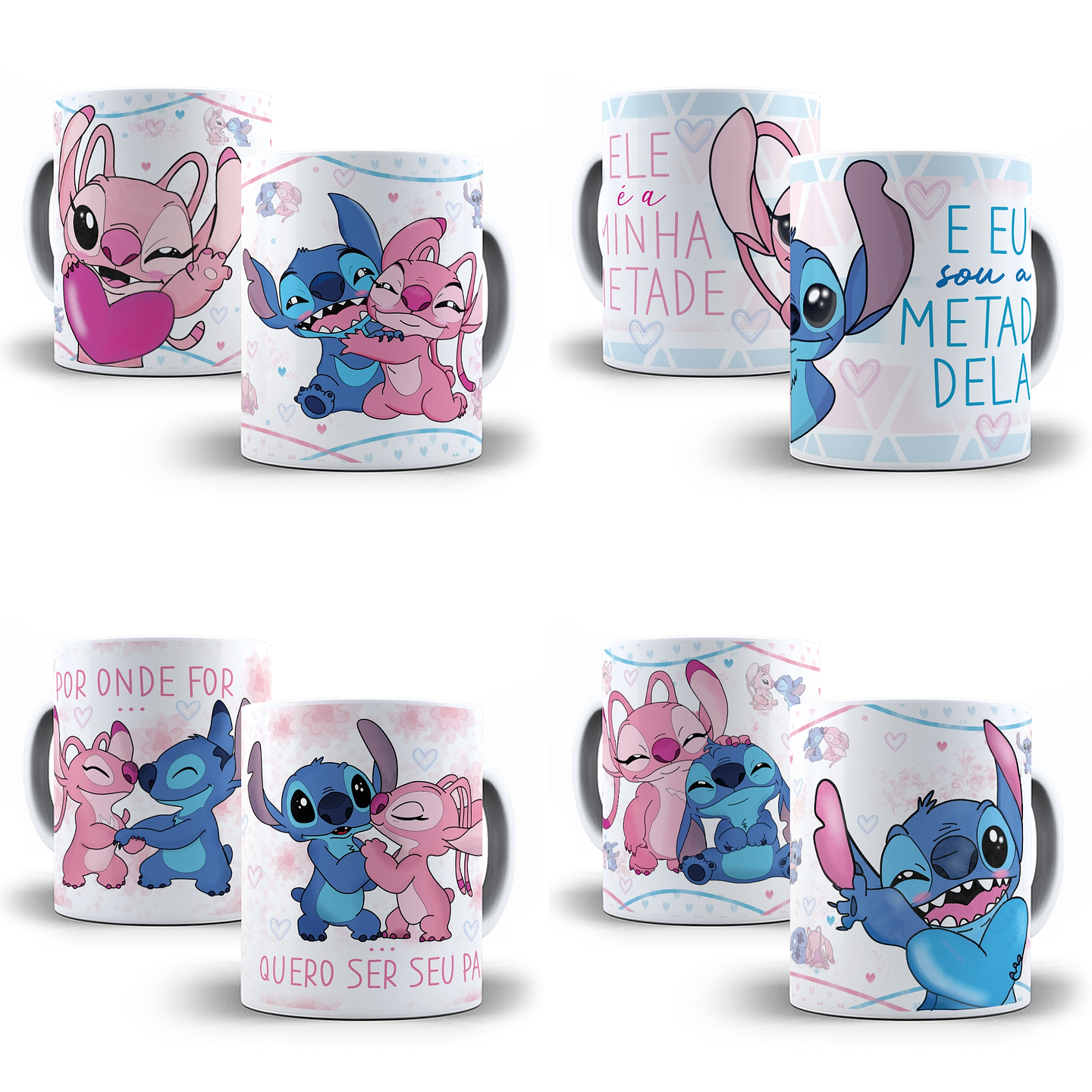 12 Artes Caneca Stitch e Angel Arquivo Editável Pdf + Jpg 3