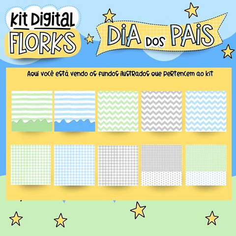 Kit Digital Florks Dia dos Pais Arquivos Png 