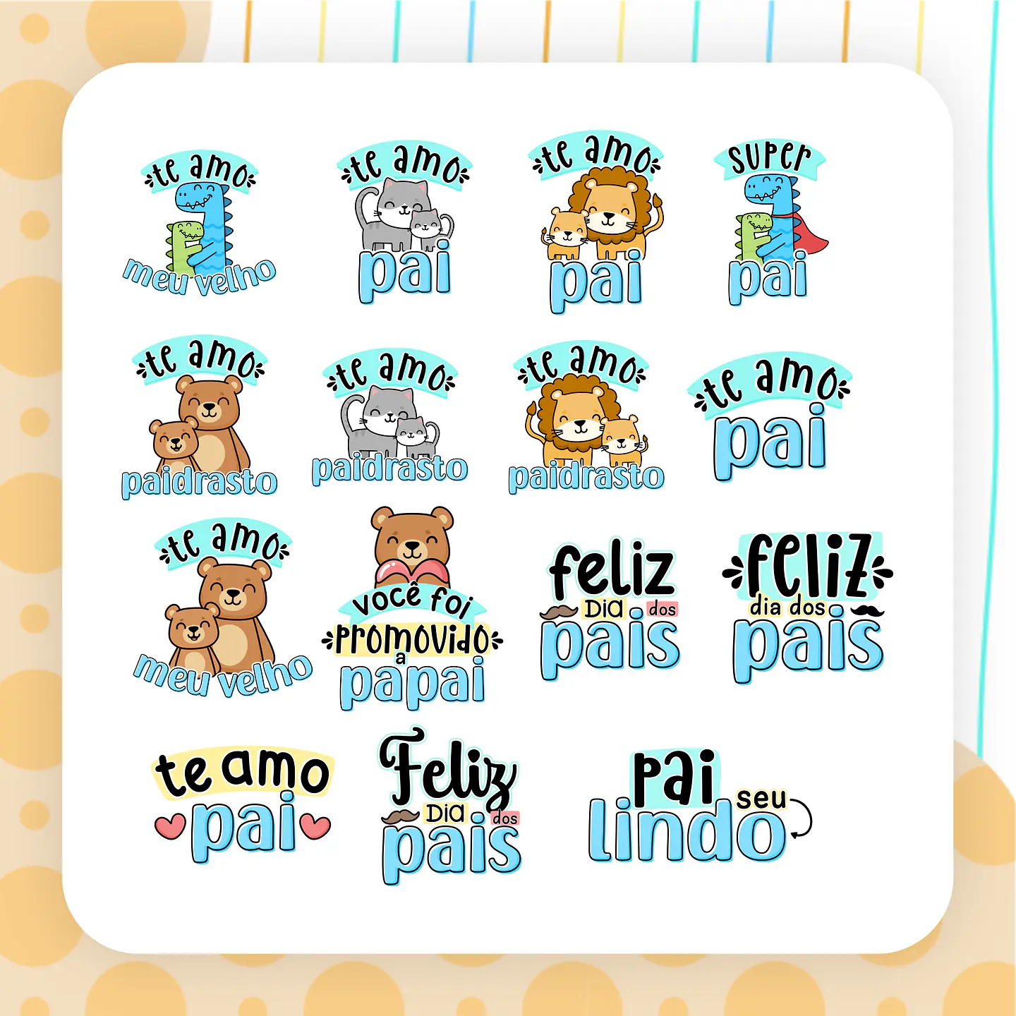 Kit Digital Dia dos Pais 3 em 1 Sublimação Arquivos Completo 3