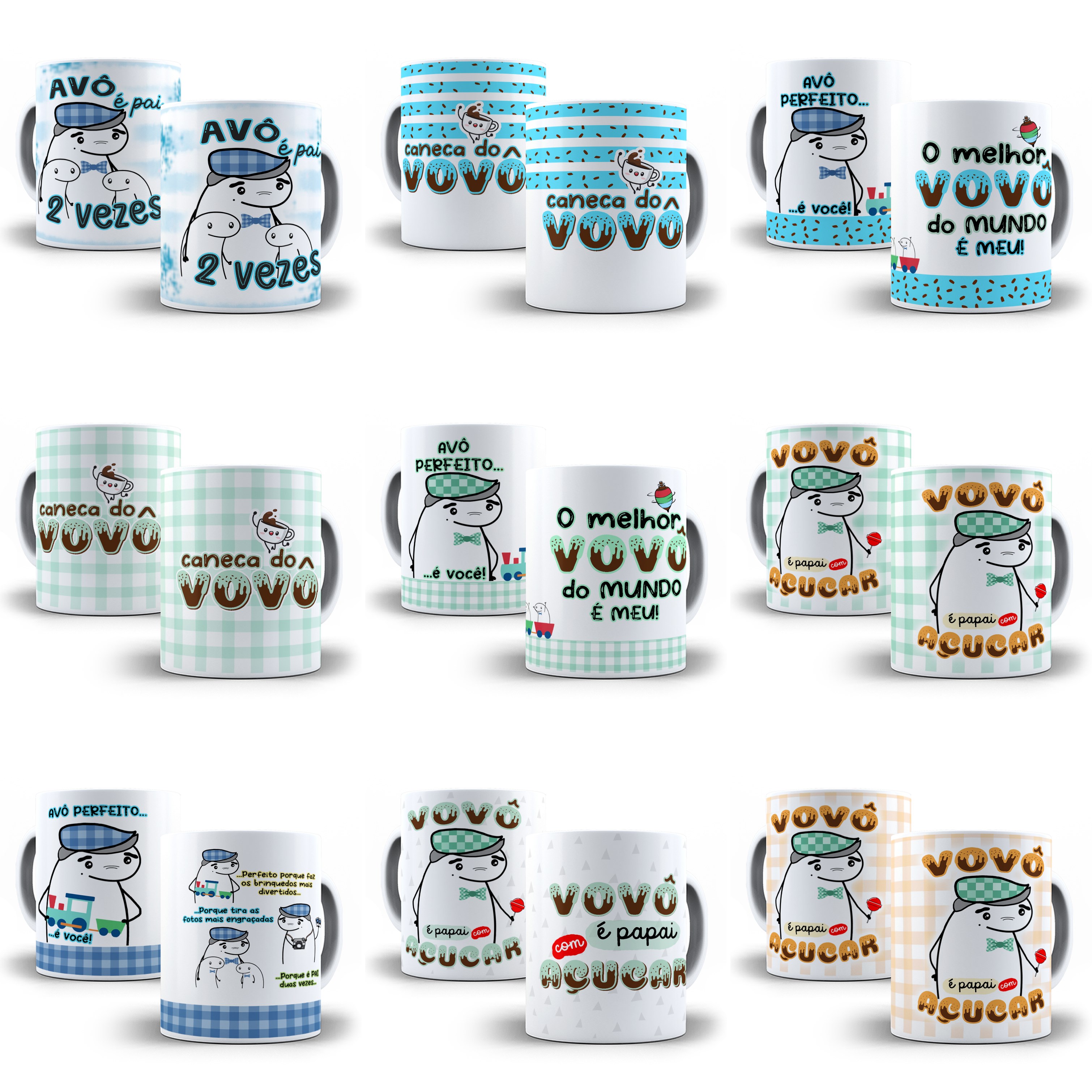 27 Artes Caneca Flork Dia dos Avós Arquivo Editável em Photoshop e Corel Draw + Png  2