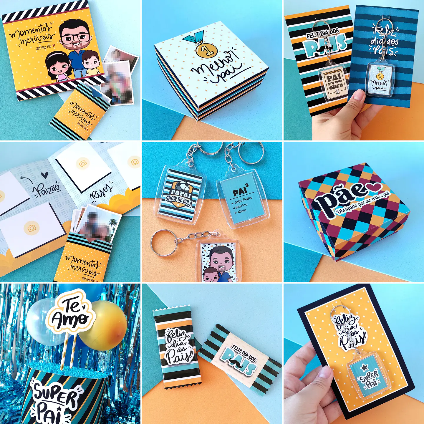 Kit Digital Dia dos Pais 3 em 1 Sublimação Arquivos Completo 7