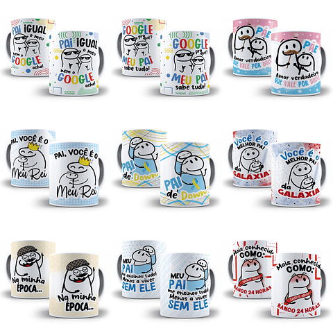  25 Artes Caneca Flork Dia dos Pais Arquivos Pdf Editável + Jpg 