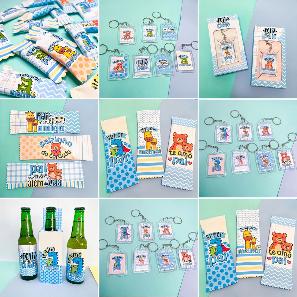 Kit Digital Dia dos Pais 3 em 1 Sublimação Arquivos Completo 8