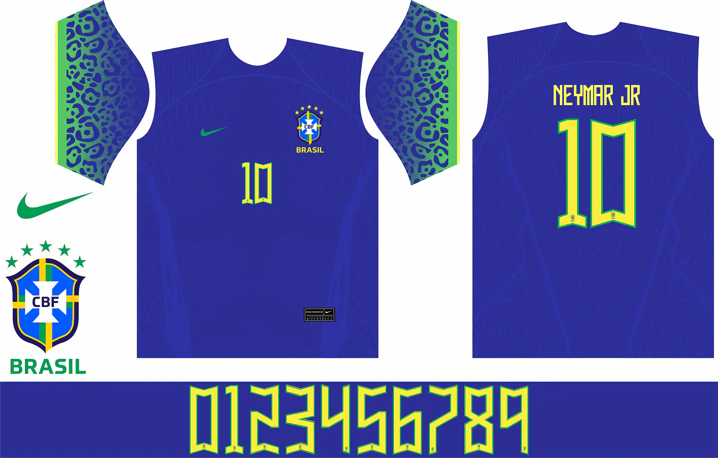 Arte Vetor Camisa Brasil 2022 Copa do Mundo Editáveis Corel Draw 2