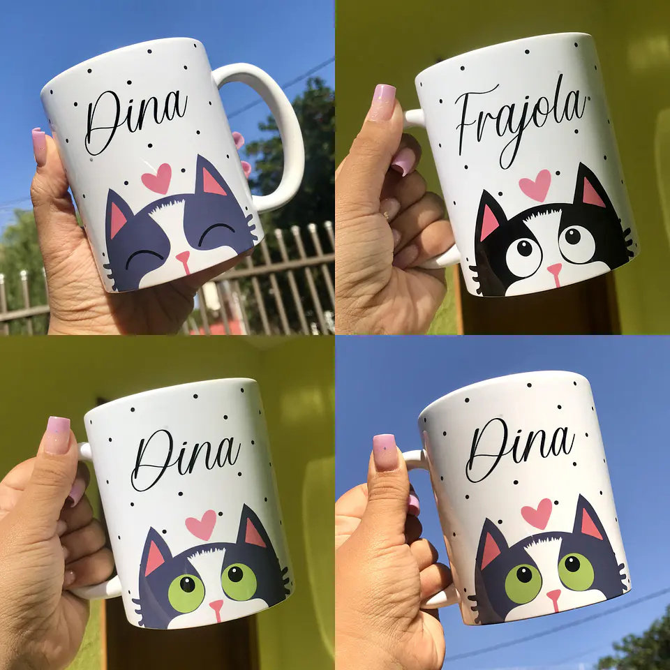  17 Artes Caneca Gatinhos Arquivos Pdf Editável + Png 2