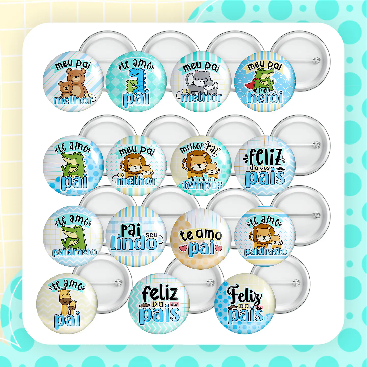 Kit Digital Dia dos Pais 3 em 1 Sublimação Arquivos Completo 11