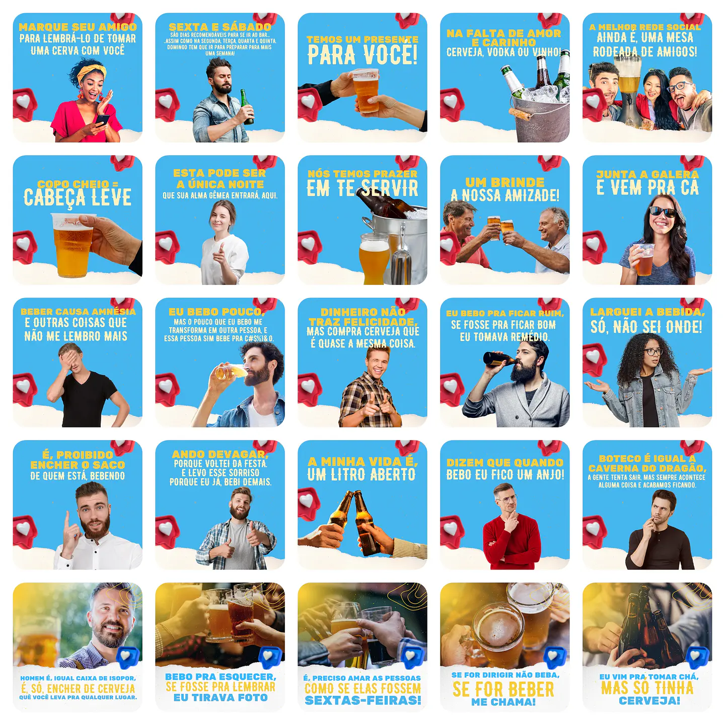 Pack Canva Bares Bar Cervejaria Templates Editáveis 200 Artes + Legendas 1