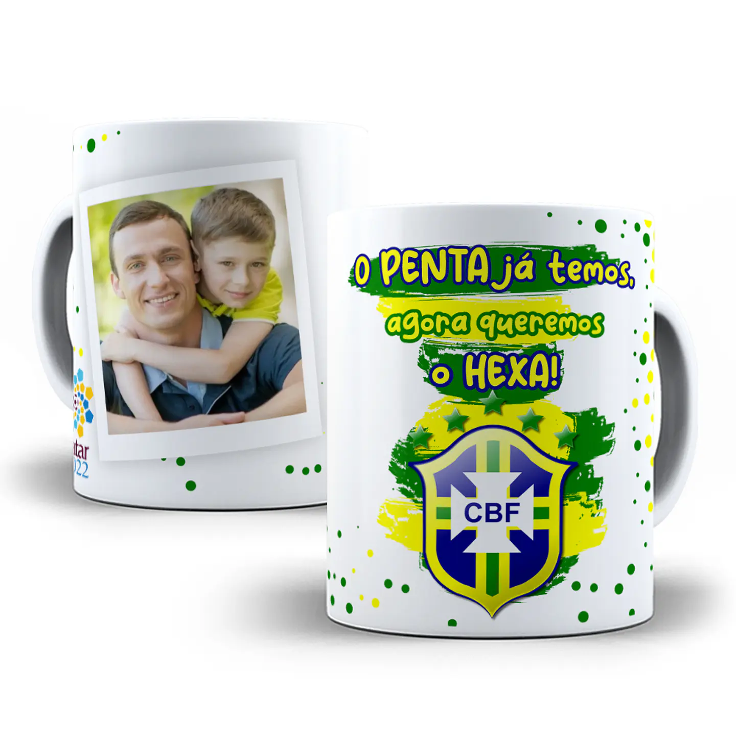 9 Artes Caneca Brasil Copa 2022 Editável em Corel Draw + Png 2