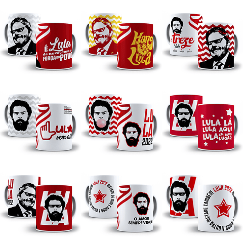 19 Artes Caneca Lula Eleições Política Sublimação Arquivos Png