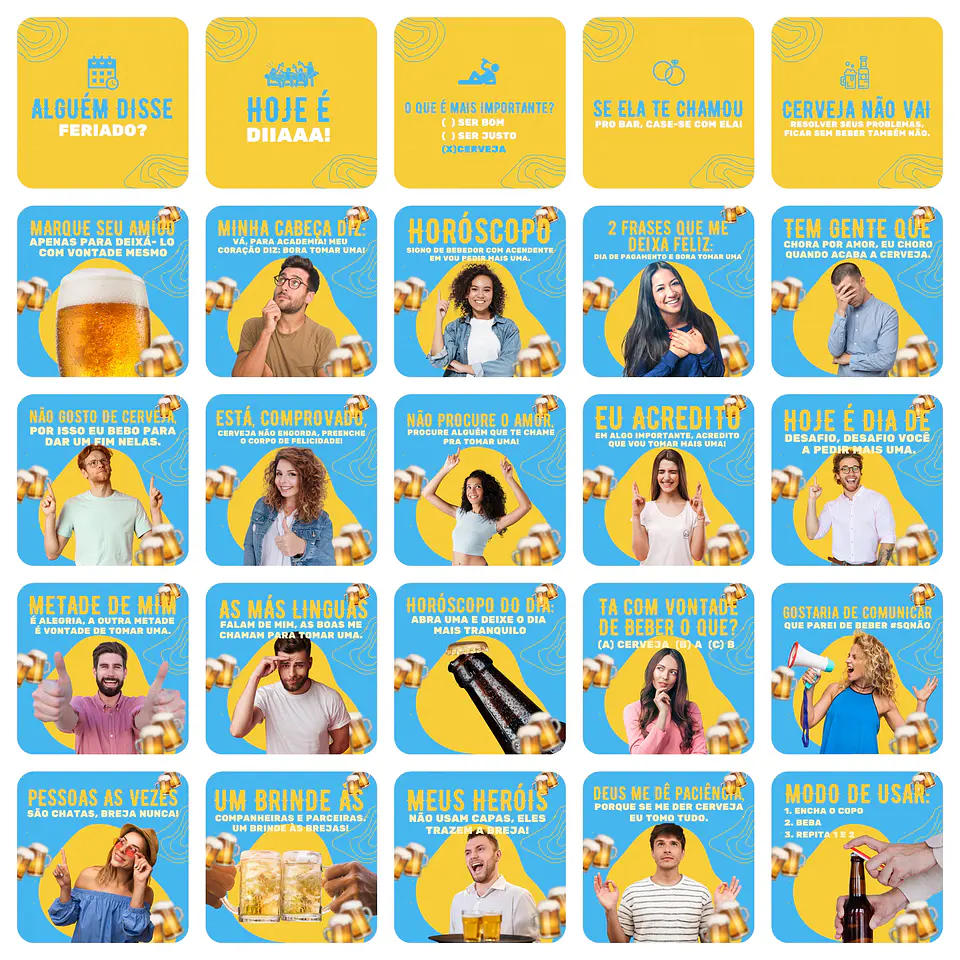 Pack Canva Bares Bar Cervejaria Templates Editáveis 200 Artes + Legendas 7