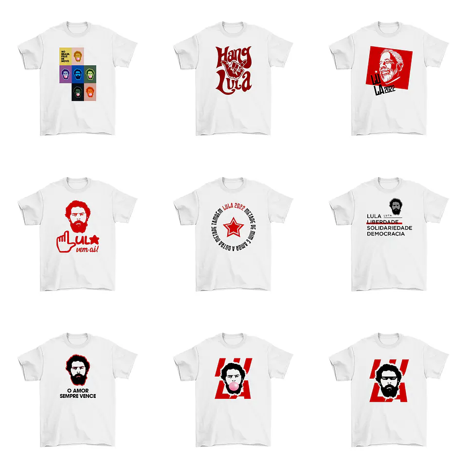 33 Artes Camisa Lula Eleições Política Sublimação Arquivos Png 1