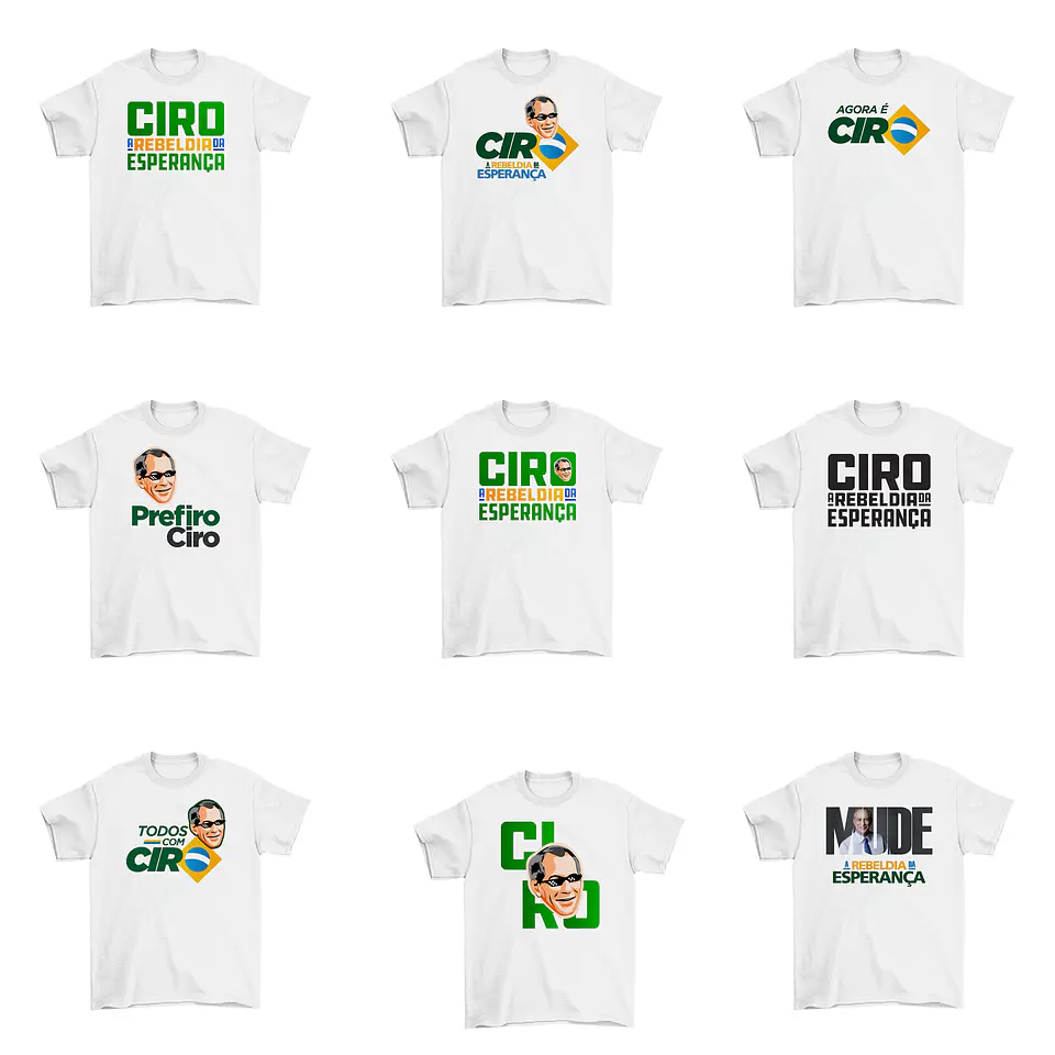 17 Artes Camisa Ciro Gomes Eleições Política Sublimação Arquivos Png 1
