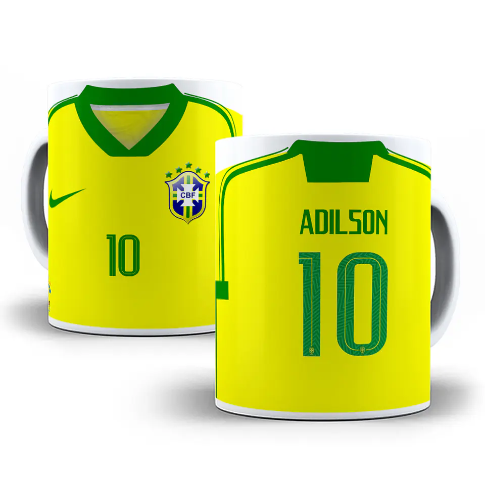 9 Artes Caneca Brasil Copa 2022 Editável em Corel Draw + Png 10