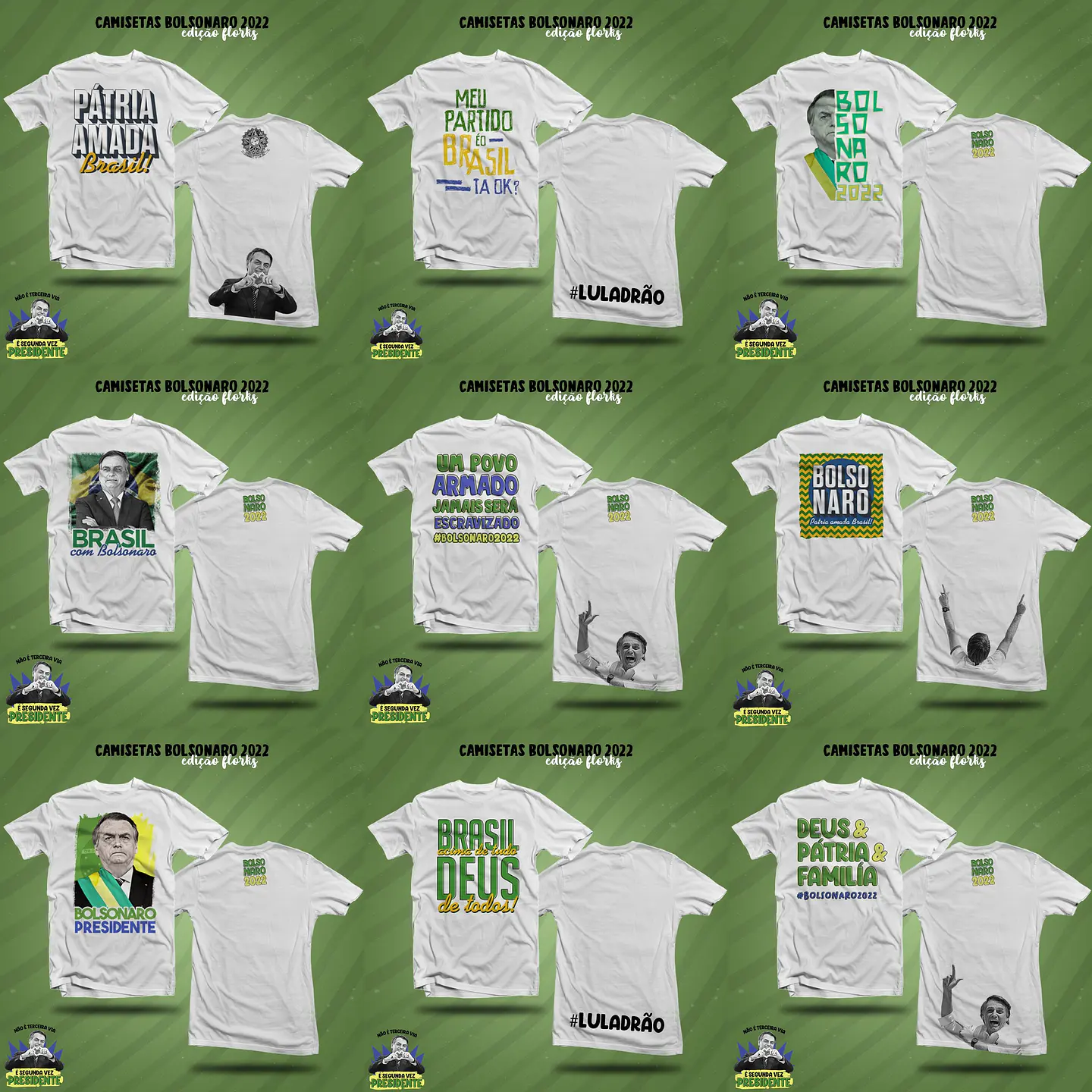 61 Artes Flork Caneca e Camisa para Sublimação Lula e Bolsonaro Arquivos em Png 5