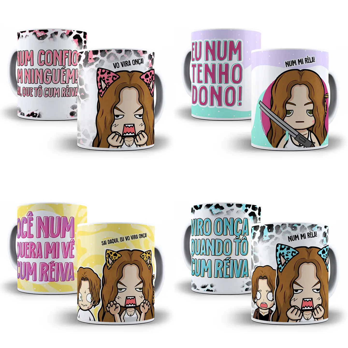 14 Artes Caneca Novela Pantanal Sublimação Arquivos em Jpg 2