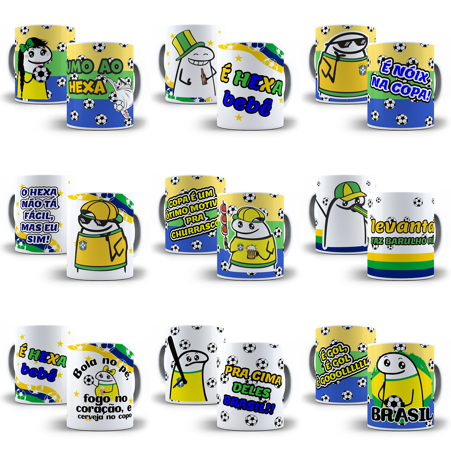 32 Artes Caneca Flork Brasil Copa 2022 Arquivos Jpg 1