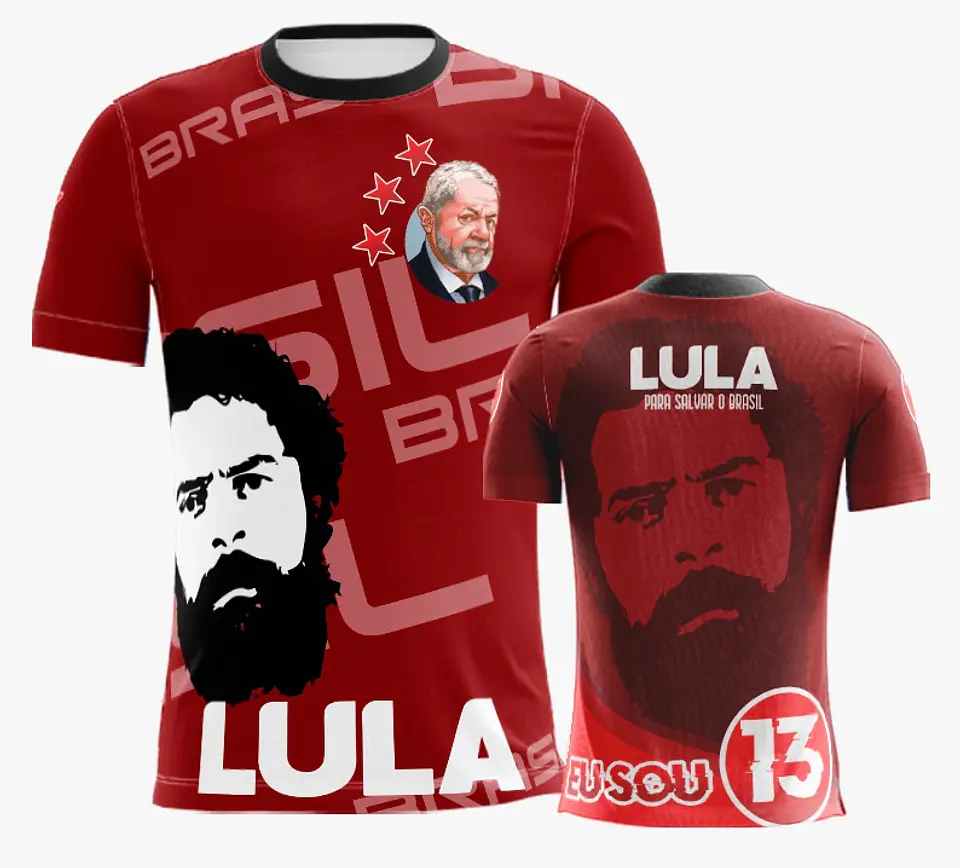 10 Artes Vetor Camisa Lula Eleições Política Sublimação Arquivos Corel Draw 6