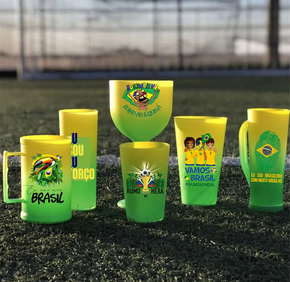 20 Artes Copos Brasil Copa do Mundo 2022 Arquivos Editáveis + Png 2