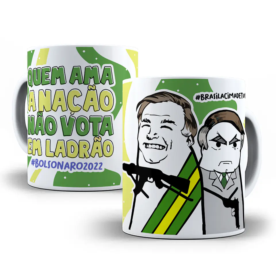 61 Artes Flork Caneca e Camisa para Sublimação Lula e Bolsonaro Arquivos em Png 8