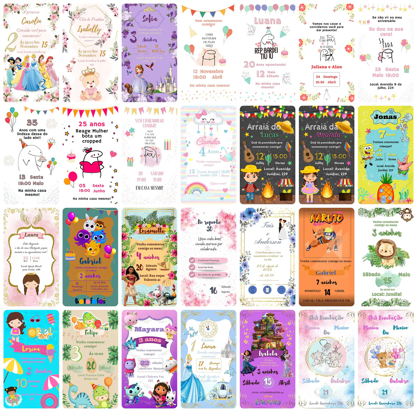 Pack Canva Convites Digitais Lucrativos Templates Editáveis 150 Artes 2