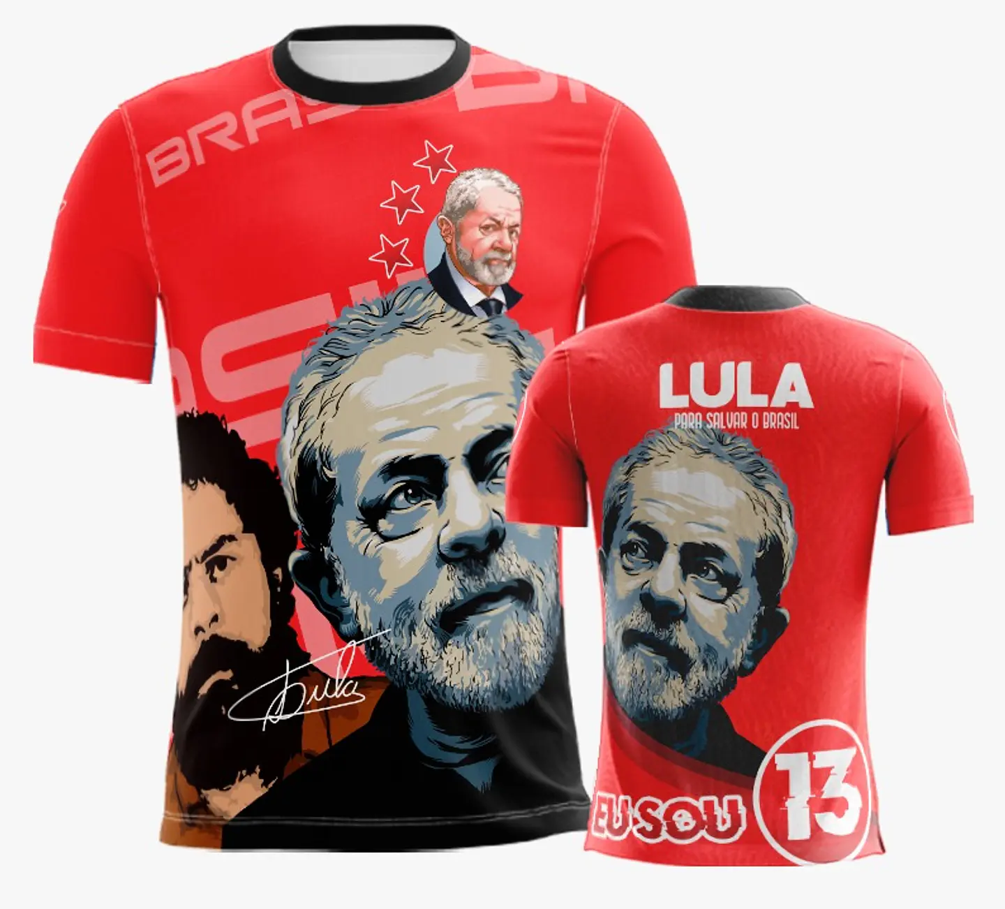 10 Artes Vetor Camisa Lula Eleições Política Sublimação Arquivos Corel Draw 9