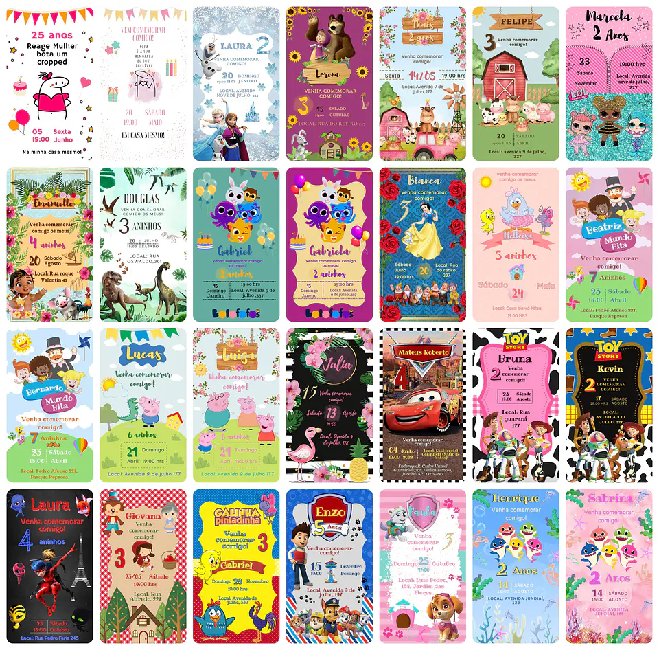 Pack Canva Convites Digitais Lucrativos Templates Editáveis 150 Artes 3